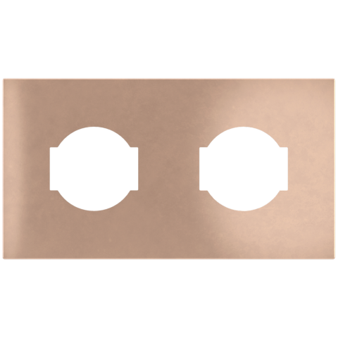 Magnetic plate 2-fold for two IT UNEL electrical sockets Proxima series Metal Old Copper