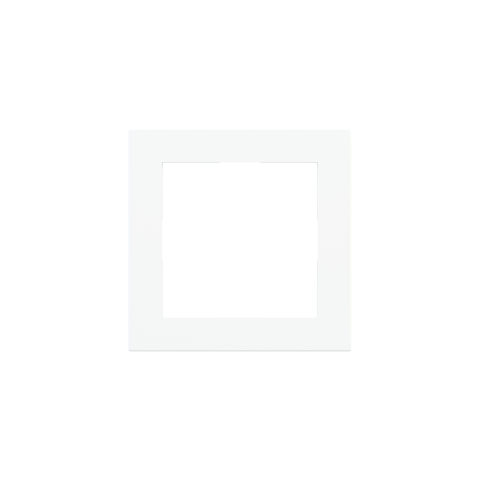 Square magnetic plate (60x60 mm window) Proxima series Metal Pure White