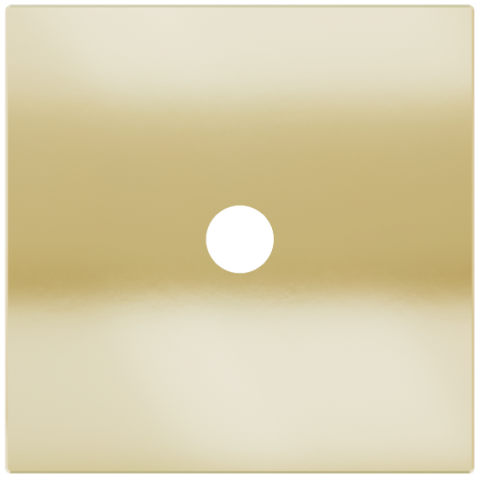Square magnetic plate for a 1-rocker push button Proxima series Metal Champagne