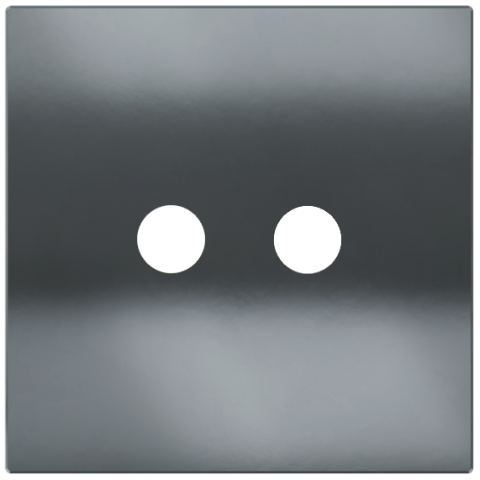 Square magnetic plate for a 2-rocker push button Proxima series Metal Black Metal