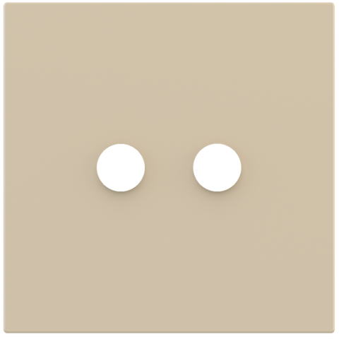 Square magnetic plate for a 2-rocker push button Proxima series Metal Beige Luxor