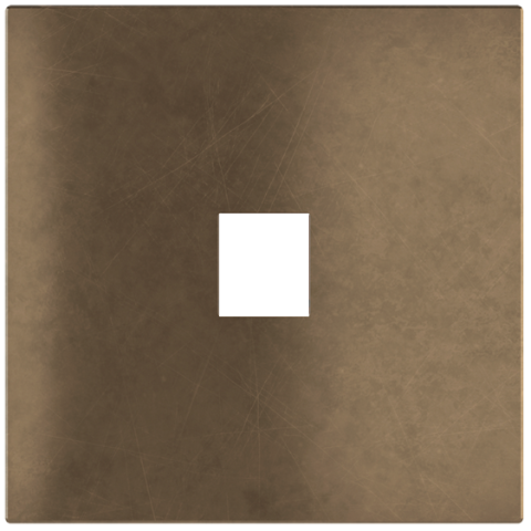 Square magnetic plate for keystone system Proxima series Metal Bronze Corked