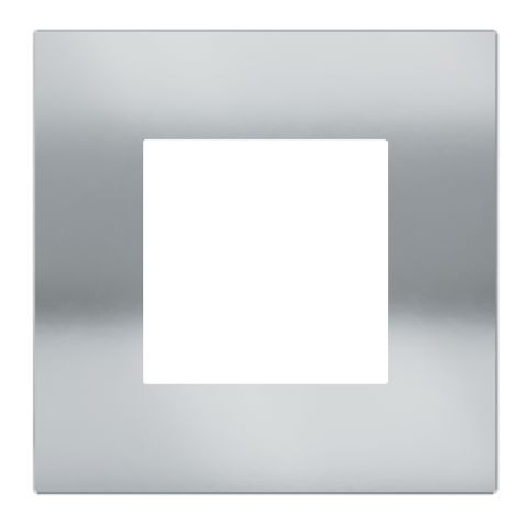 Square magnetic plate (45x45 mm window) Proxima series Metal Chrome