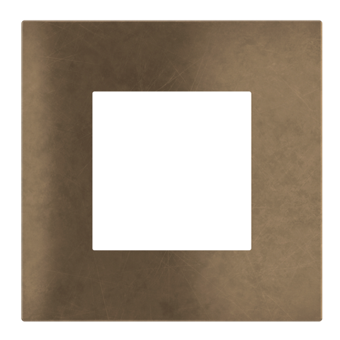 Square magnetic plate (45x45 mm window) Proxima series Metal Bronze Corked