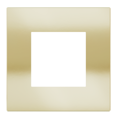 Square magnetic plate (45x45 mm window) Proxima series Metal Champagne