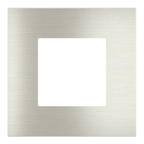 Square magnetic plate (45x45 mm window) Proxima series Metal Steel Brushed