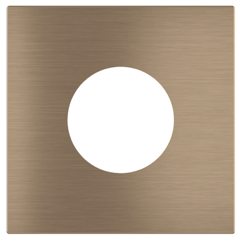 Square magnetic plate for French power socket Proxima series Metal Dark Chocolate