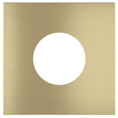 Square magnetic plate for French power socket Proxima series Metal Brass