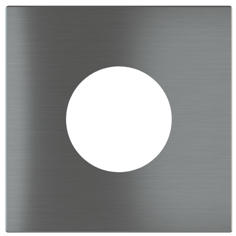 Square magnetic plate for French power socket Proxima series Metal Quantum Carbon