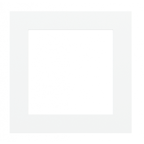 Plastová štvorcová doska, otvor 55x55 mm, farba Ice White (GAA)