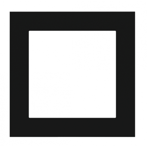 Plastová štvorcová doska, otvor 55x55 mm, farba Intense Black (GAE)