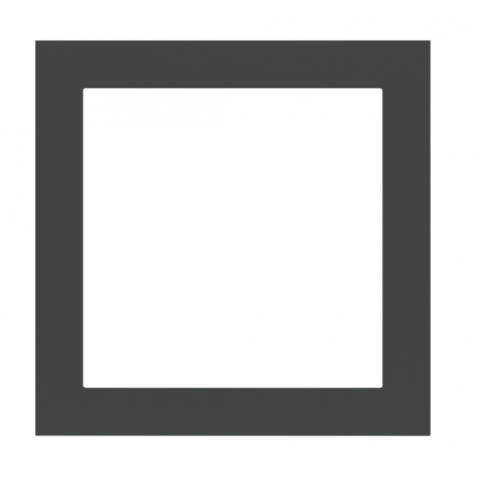 Fenix štvorcová doska, otvor 60x60 mm, prevedenie Grey Bromine