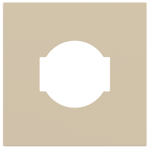 Square magnetic plate for an IT UNEL power socket Proxima series Metal Beige Luxor