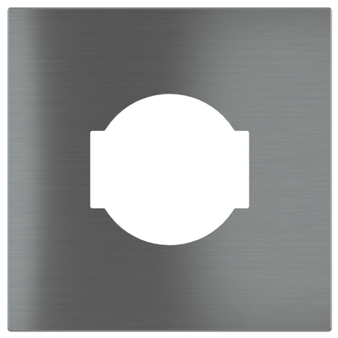 Square magnetic plate for an IT UNEL power socket Proxima series Metal Quantum Carbon