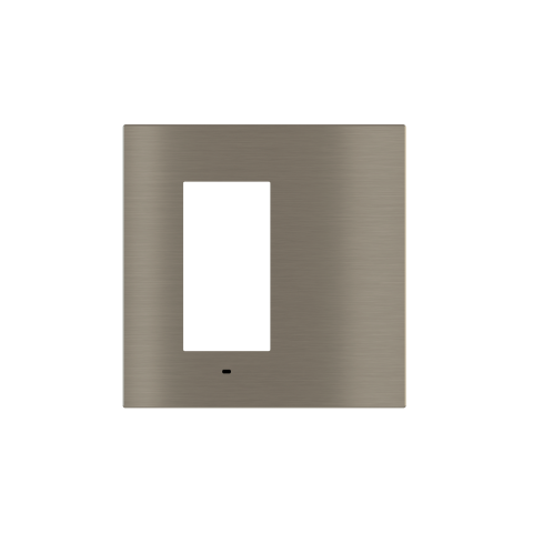 Signum štvorcový rámik Surface Metal Nickel