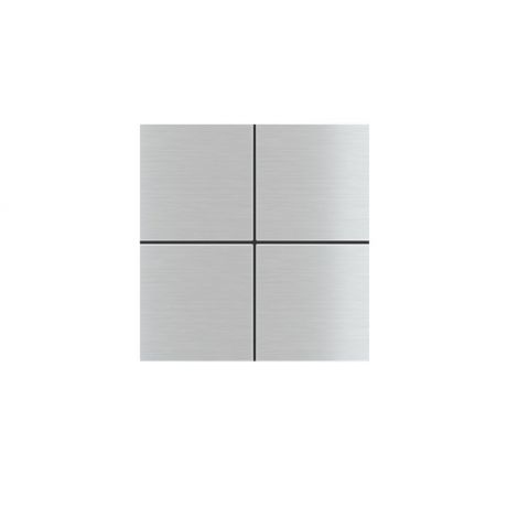 Kovové štvorcové hmatníky (4 ks), prevedenie Aluminum (GBQ)