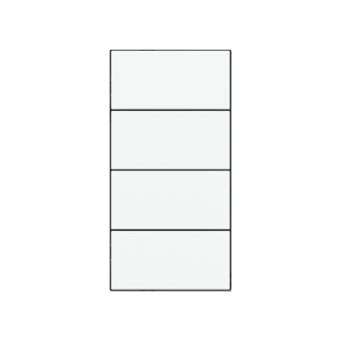 Sada 4 plastových hmatníkov, Ice White (GAA)