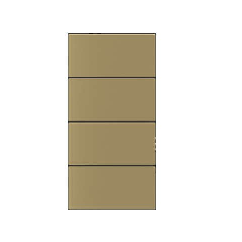 Kit 4 rockers 20Venti serie horizontal rectangular (30x15) finish Metal Brass 26