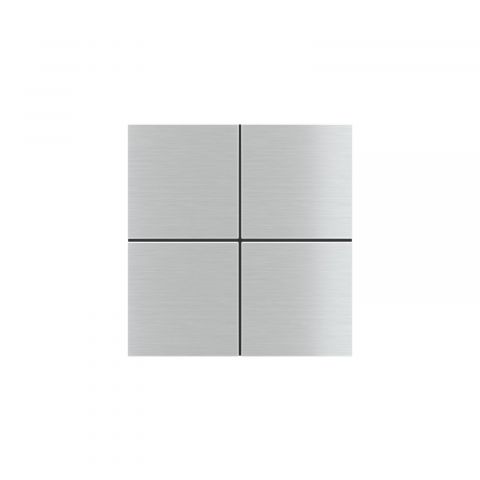 Kovové štvorcové hmatníky (4 ks), prevedenie Aluminum (GBQ)