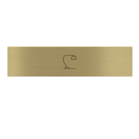 kit 1 rocker FF (Form/Flank/NF) Rectangular (80X20) with symbols Metal Brass 26
