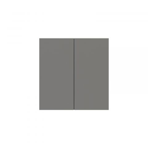 Plastic vertical rectangular rocker for FF  series 2-channel button + UV printing (1pc)  - Hematite