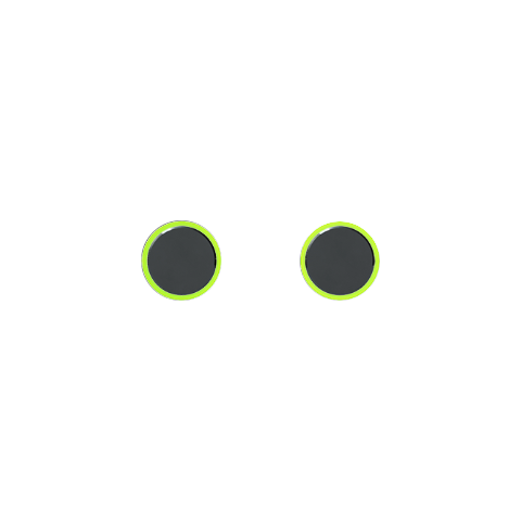 Kit of 2 round buttons Proxima series Metal Black Metal
