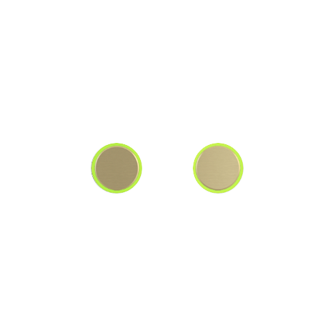 Kit of 2 round buttons Proxima series Metal Brass