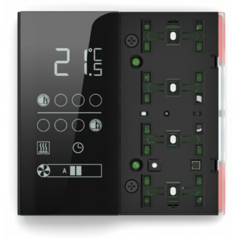 Termostat EQ2, meranie teploty a vlhkosti, indikačná LED červená/biela, verzia NF
