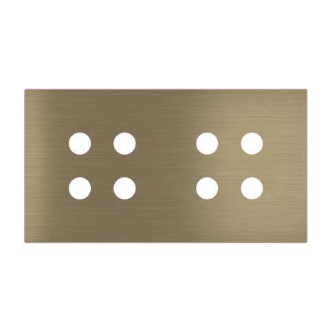 Magnetic plate 2-fold for 4-rocker push buttons Proxima series Metal Antique Brass + customization