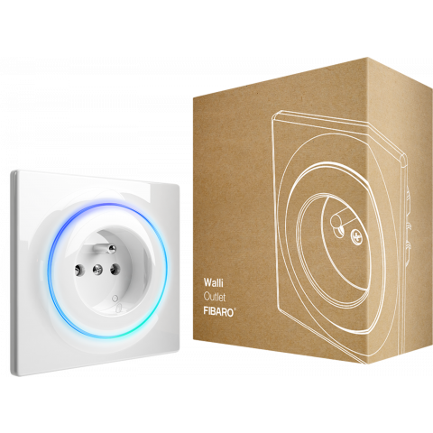 Inteligentná zásuvka Walli, Z-Wave Plus, lesklá biela