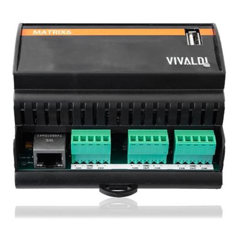 Vivaldi DSP maticový prepínač 6x6, KNX IP