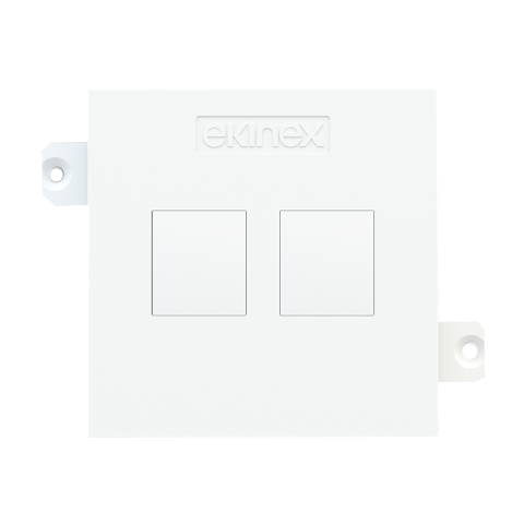 Doska pre systém keystone, pre 2 konektory, nelakovaná Raw White