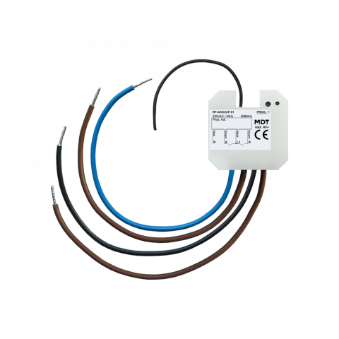 KNX RF+ dvojnásobný spínací aktor, zapustená montáž, 10A, 230VAC