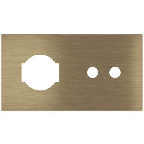 Magnetic plate with 2 positions for a 2-rocker push button + IT UNEL power socket Proxima series Met