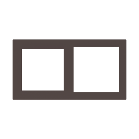2násobná Fenix doska, otvory 55x55 + 60x60 mm, prevedenie Cocoa Orinoco