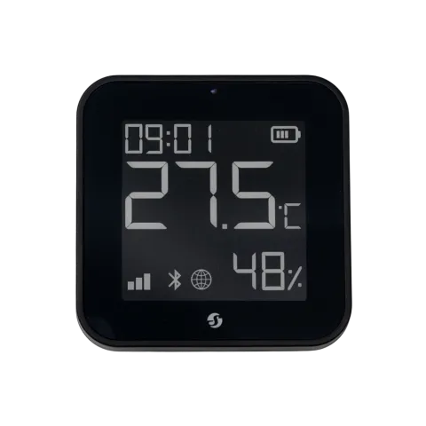 Shelly Blu H&T Display, Zigbee, Bluetooth, černý