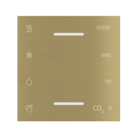 Laserom gravírovaný kovový kryt pre multisensor ES2, prevedenie Brass (GBB)