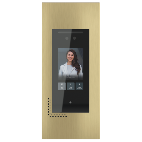 Rámeček (130x310x8mm) pro zapuštěnou montáž, kov Brass