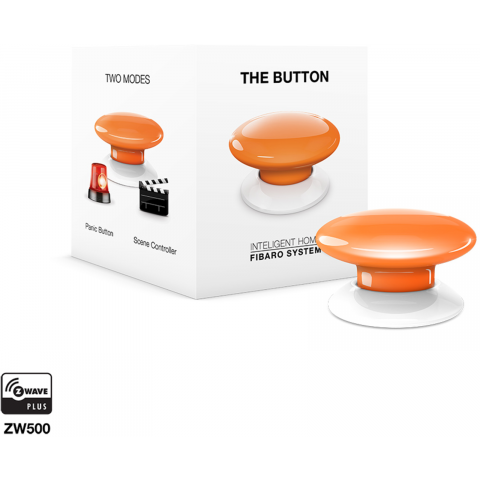 Fibaro Tlačítko, Z-Wave Plus, oranžové