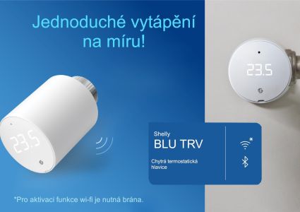 Shelly BLU TRV: Inteligentné vykurovanie pre maximálny komfort!