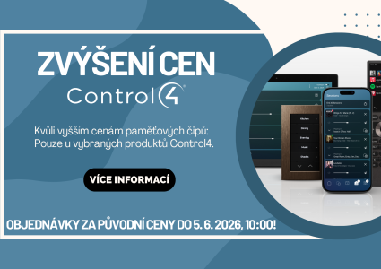 Oznámenie o zmene cien produktov Control4 - posledná možnosť objednať si za súčasné ceny do 5. júna 2026