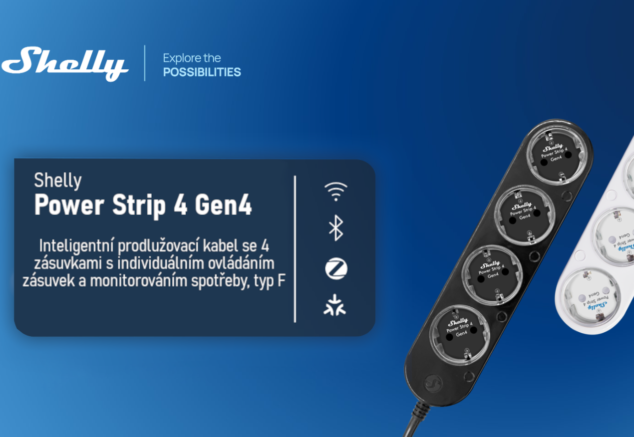⚡Shelly Power Strip 4 Gen4 - viac ako len predlžovací kábel