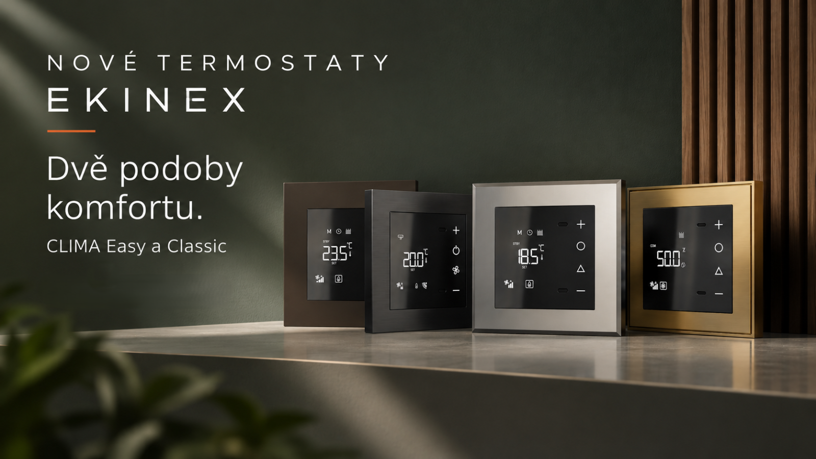 Nové termostaty Ekinex: Keď sa technológia spája s dizajnom.